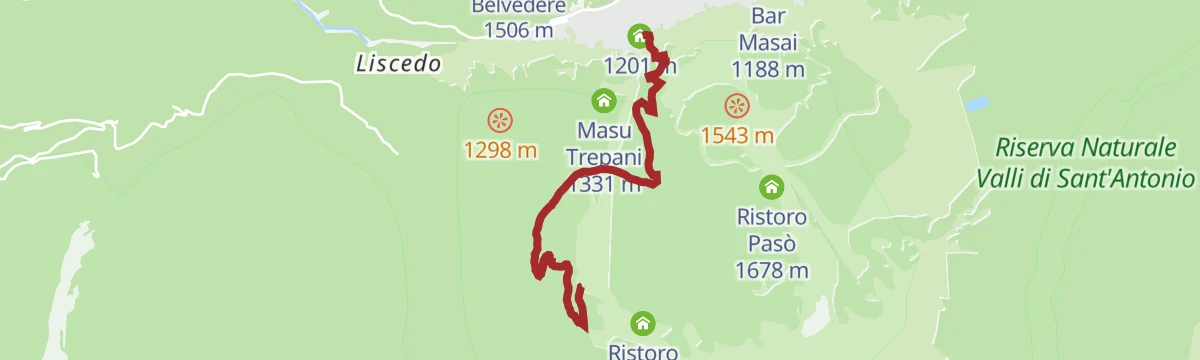 Route map: Magnolta Trail n. B326